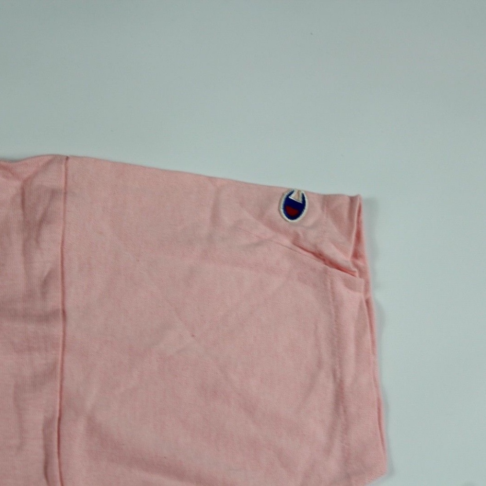 Vintage Champion Spell Out Jersey Knit Shirt Pink - Picture 5 of 5